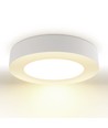 LED E6 Kantbelyst Indbygningsspot, 18W, 4000K, Rund, Overflademonteret