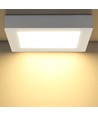 LED E6 Kantbelyst Indbygningsspot 12W 3000K Kvadratisk Overflademonteret