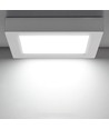 LED E6 Kantbelyst - Indbygningsspot 12W, 6500K, Firkant, Overflademonteret