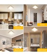 LED E6 Kantbelyst Indbygningsspot 16W 4000K - Firkantet - Overflademonteret