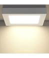 LED E6 Kantbelyst Indbygningsspot 16W 4000K - Firkantet - Overflademonteret