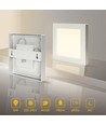 LED E6 Kantbelyst Indbygningsspot 16W 4000K - Firkantet - Overflademonteret