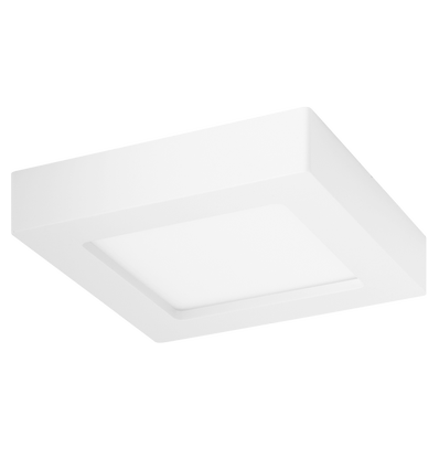 LED E6 Kantbelyst Indbygningsspot, 18W, 3000K, Kvadratisk, Overflademonteret