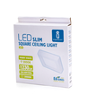 LED E6 Kantbelyst Indbygningsspot, 18W, 3000K, Kvadratisk, Overflademonteret