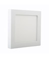 LED E6 Kantbelyst Indbygningsspot, 18W, 4000K, Kvadratisk, Overflademonteret