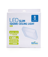 LED E6 Kantbelyst Indbygningsspot, 18W, 4000K, Kvadratisk, Overflademonteret