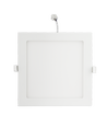 LED E6 Kantbelyst Indbygningsspot 12W 4000K (Udsnit: 155mm) - Kvadratisk - Indbygget/Planmontering