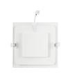 LED E6 Kantbelyst Indbygningsspot 12W 4000K (Udsnit: 155mm) - Kvadratisk - Indbygget/Planmontering