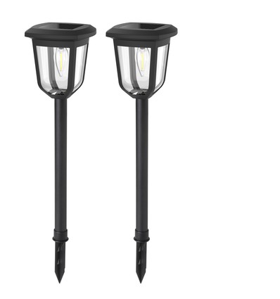 LED Solcellelampe spyd - 0,3W 3000K, 2 stk