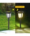 LED Solcellelampe spyd - 0,3W 3000K, 2 stk