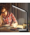 LED Bordlampe Light11 - Sort, 5W, 6400K (Touchdæmpning, USB-opladningsstik & Trådløs Mobilopladning)