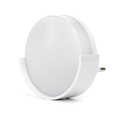 LED Natlys m. Dag/Nat Sensor, Rund, 1W, 6500K - Kulør : Kold