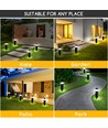 LED Solcellelampe spyd - 0,08W 6500K, 12 stk.