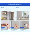 LED Natlys 1W 6500K - USB Opladning & Magnetisk Fastgørelse - Touch Dæmpning - 4 stk