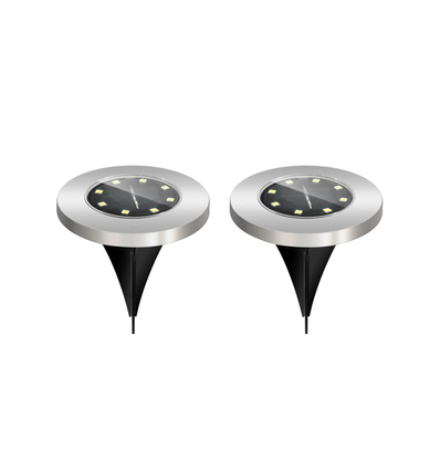 LED Solcellelampe spyd - 8 LED (2 stk.)