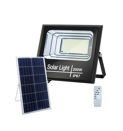 Solpanel LED projektør 200W 6500K