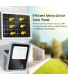 LED-projektør med solpanel - 200W, 6500K