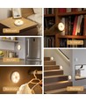LED Natlys Rundt med PIR-Sensor - 0,5W, 3000K, USB-Opladning & Magnetisk Absorption (Tænd/Sluk) - 4 stk
