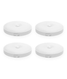 LED Natlys Rundt med PIR-Sensor - 0,5W, 3000K, USB-Opladning & Magnetisk Absorption (Tænd/Sluk) - 4 stk