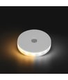 4 stk LED Natlampe med PIR-Sensor, Rund, 0,5W, 3000K/6500K - USB-Opladning, Magnetisk Absorption, Tænd/Sluk, Farvevalg