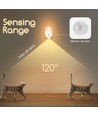 LED Natlys med PIR-Sensor Pebble 1W 3000K Dobbelt-pakke