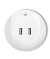 Outlet: LED Natlampe med Dobbelt USB-Oplader