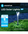 LED solcelle havelampe spyd - Rustfrit Stål med Skråtråd Lampeskærm, 6500K