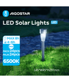 LED havelampe spyd - Rustfrit Stål, Bønnemønster Lampeskærm, 6500K, solcelle