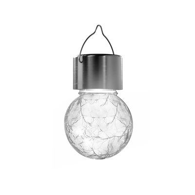 Se LED havelampe - krakeleret glas, Rustfrit Stål 6500K, solcelle - Kulør : Kold hos Aigostar.dk