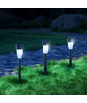 LED havelampe spyd - Bønnemønster Lampeskærm - Plastik - 6500K, solcelle