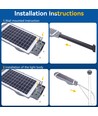 Solcelle Gadebelysning 50W / 6500K