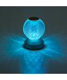 Bærbar LED Stemningsbordlampe 1W RGB - Kugleform, Guld med Fjernbetjening