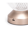Bærbar LED Stemningsbordlampe 1W RGB - Kugleform, Guld med Fjernbetjening
