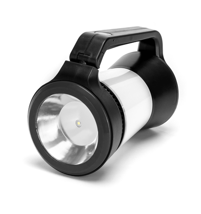 LED 3-i-1 Campinglampe med Drejedæmpning, 22 SMD, Sort - Bruger 3x AA-batterier