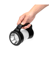 LED 3-i-1 Campinglampe med Drejedæmpning, 22 SMD, Sort - Bruger 3x AA-batterier