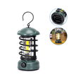 Outlet: Grøn LED Campinglampe med Dæmpbar Roterbar Krog - Plast, Bruger 3xAA Batterier