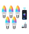 WiFi Smart LED Pære C37 E27 5W RGB+CCT