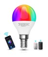 Wi-Fi Smart LED-pære G45 E14 5W RGB+CCT