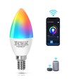 Wi-Fi Smart LED Pære C37 E14 7W RGB+CCT