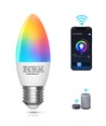 WiFi Smart LED Pære C37 E27 - 7W, RGB+CCT