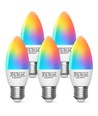 WiFi Smart LED Pære C37 E27 - 7W, RGB+CCT