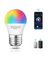 Wi-Fi Smart LED-pære G45 E27, 7W, RGB+CCT