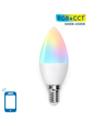 WiFi Smart LED-Pærer C37 E14 5W RGB+CCT, 6-pak