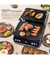 2000 Watt Digital Grill with display and removable plates, Sandwich / Panini Grill