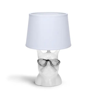 Hvid Keramik Bordlampe E14 - 12
