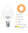 LED A5 G45 - Stor Spredning E14, 4.9W, 3000K