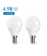 LED A5 G45 - Stor Spredning E14 4.9W 6500K Dobbelt-Pakke