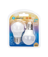 LED A5 G45 Bred-Spredning E27 4.9W 3000K Dobbelt-Pakke