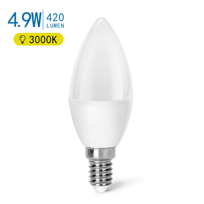 LED A5 C37 E14 4.9W 3000K - Kulør : Varm