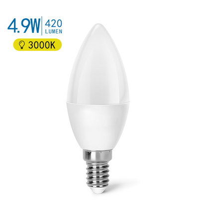 LED A5 C37 E14 4.9W 3000K